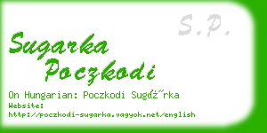 sugarka poczkodi business card